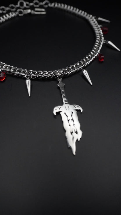 MORWEN BLOOD GLASS | necklace
