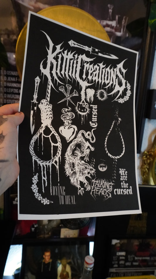 KITTII | negative A4 Print