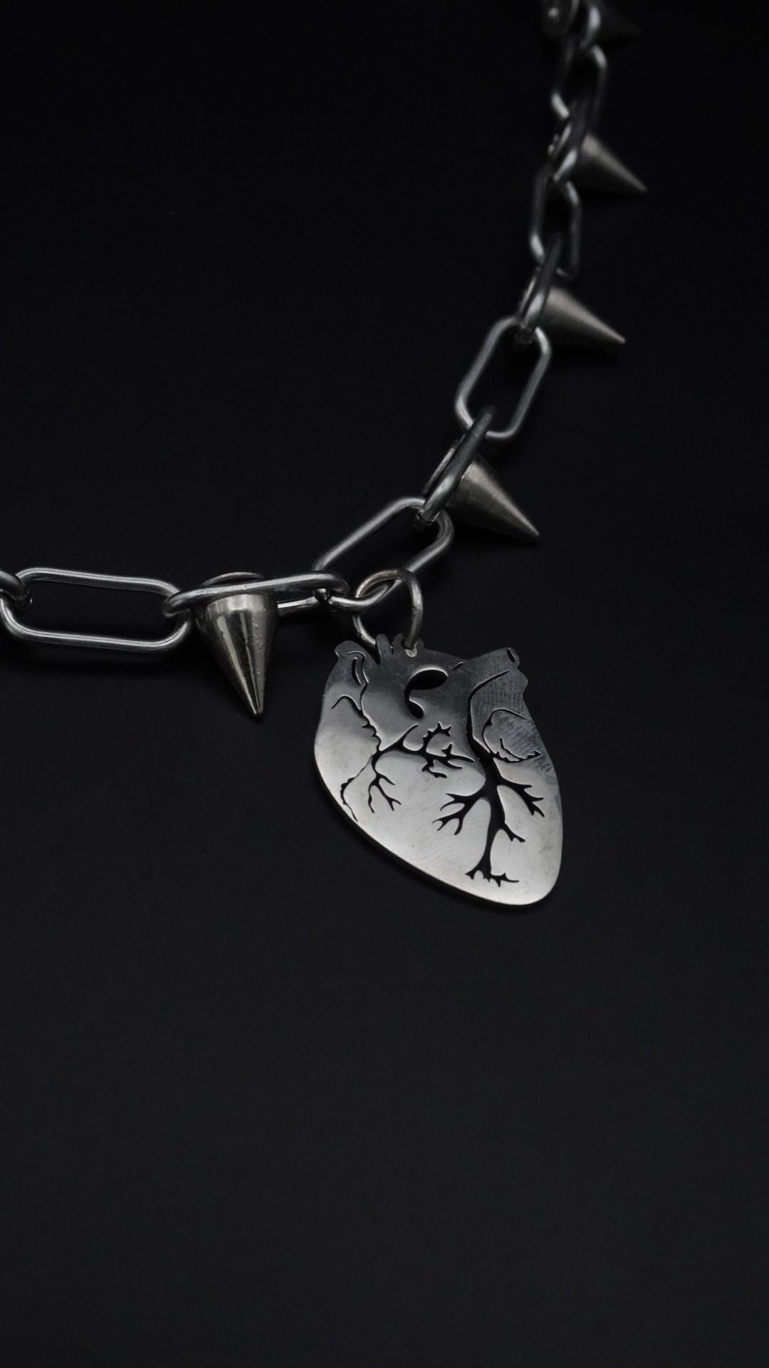 CAN YOU FEEL MY HEART Silver | Spikes chain