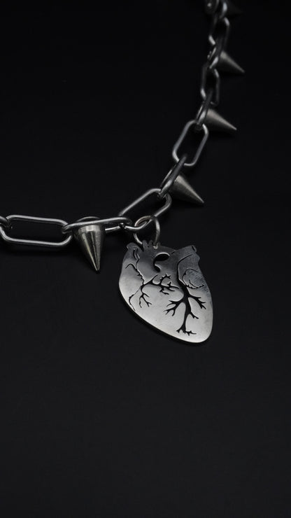 CAN YOU FEEL MY HEART Silver | Spikes chain