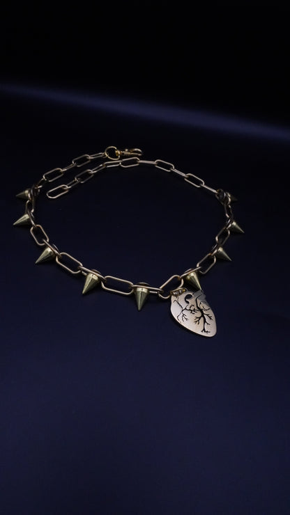 CAN YOU FEEL MY HEART gold | Spikes chain