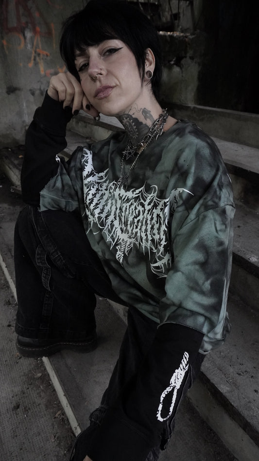 NO PLACE FOR | green oversize layer sleeve Limited