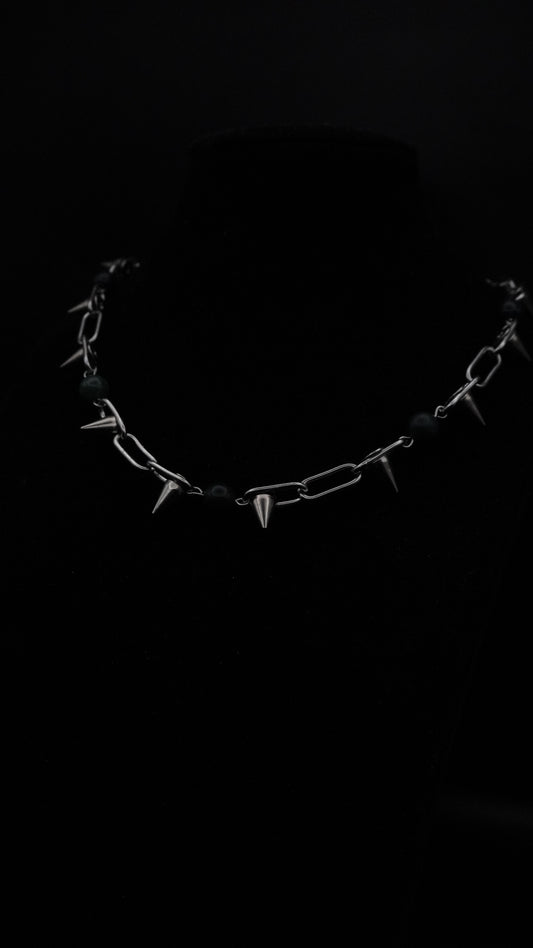 SPIKES CHAIN | agate moss