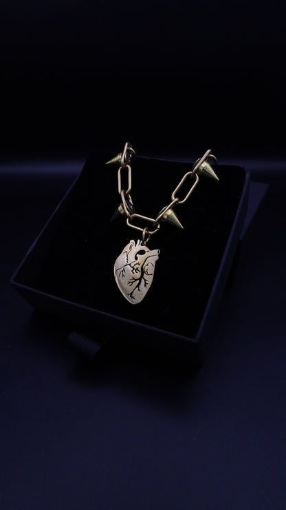 CAN YOU FEEL MY HEART gold | Spikes chain