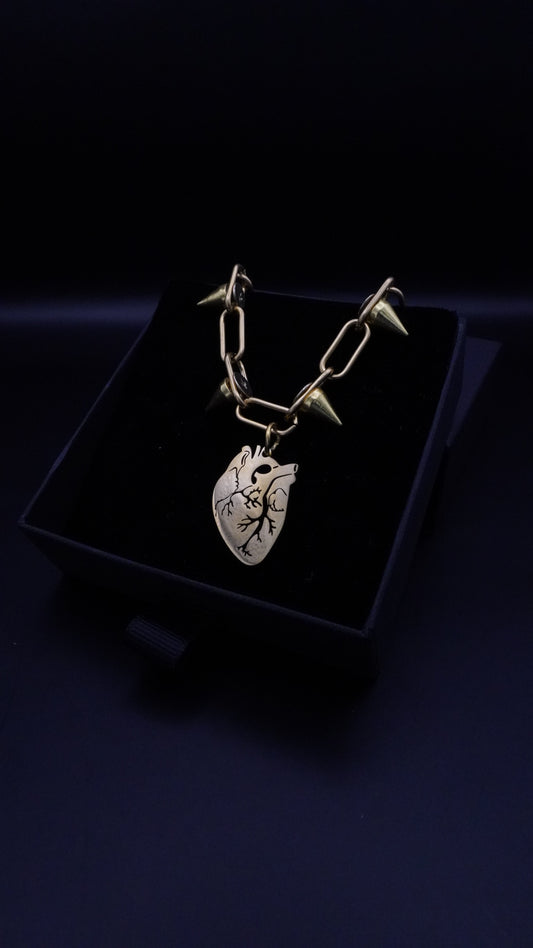 CAN YOU FEEL MY HEART gold | Spikes chain