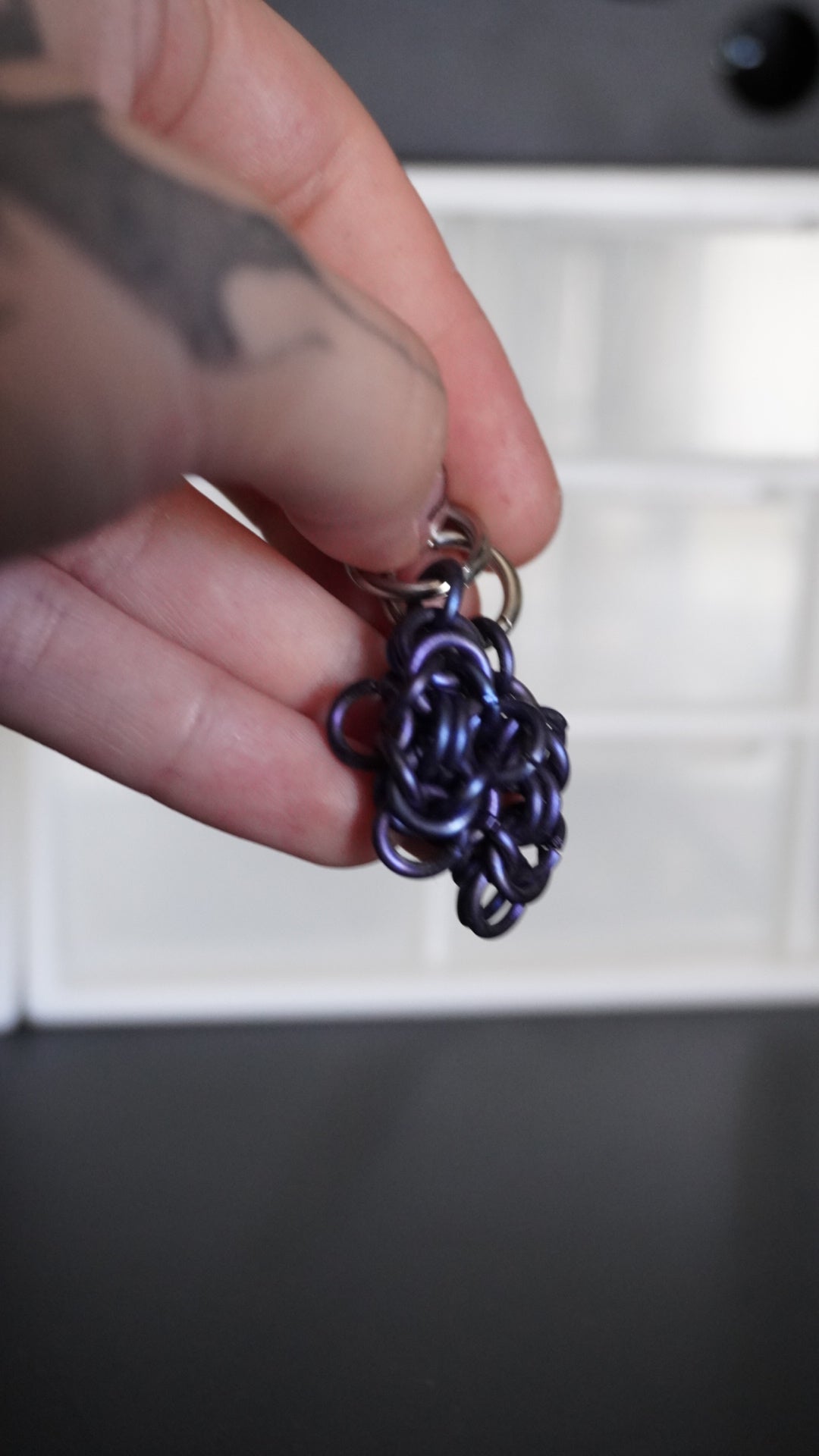 Damocles Anodized Titanium Earrings