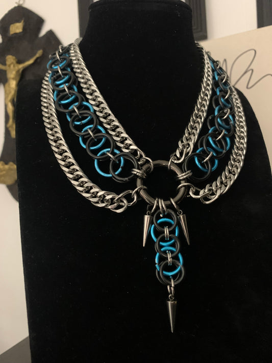 Centiped Blue necklace Product vendor