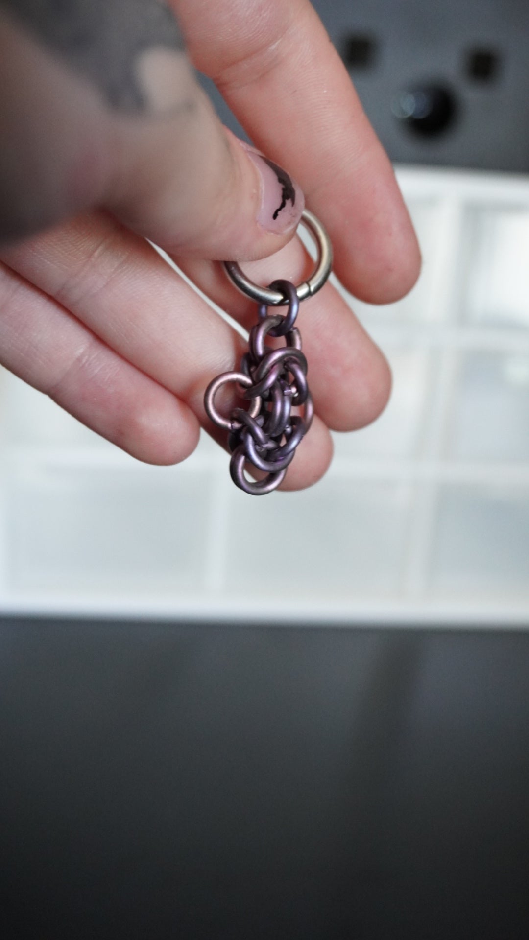 Damocles Anodized Titanium Earrings
