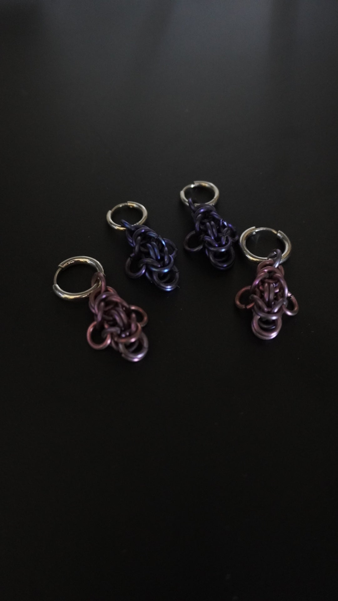 Damocles Anodized Titanium Earrings