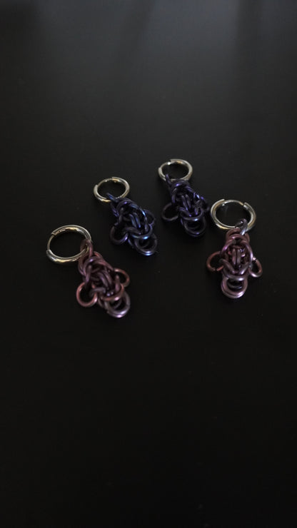 Damocles Anodized Titanium Earrings