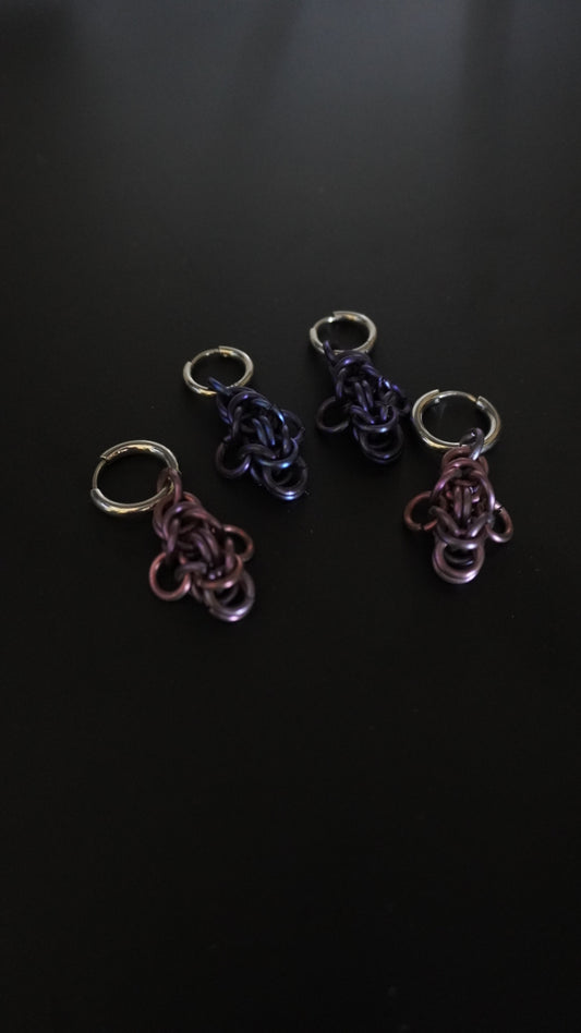 Damocles Anodized Titanium Earrings