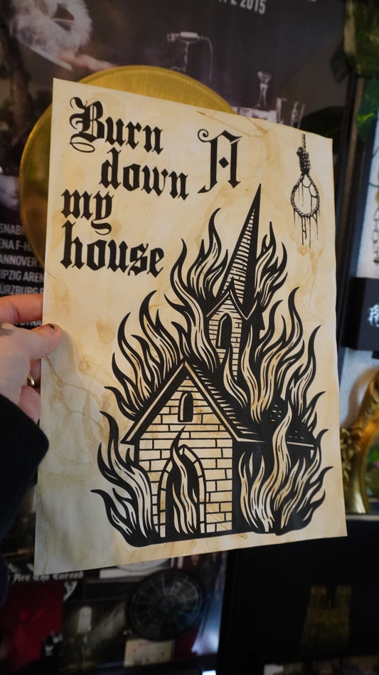 BURN DOWN | exclusive A4 Print