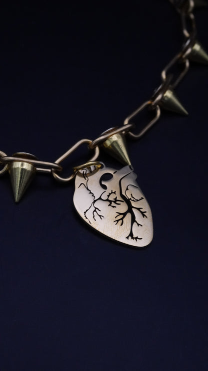 CAN YOU FEEL MY HEART gold | Spikes chain
